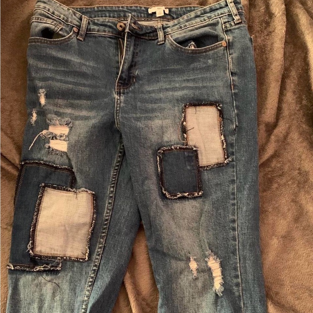 BP Blue Distressed Boyfriend Jeans